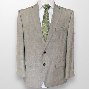 42R Mens Blazer Chaps Sport‎ Coat 2 Button Casual Wool Suit Jacket